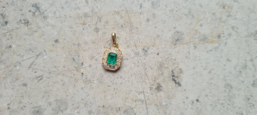 Brillant smaragd anhänger - smaragd,