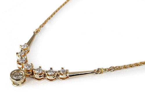 Collier brillanten 0 7 - 8, 0,7