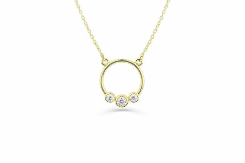 Diamant hals kette collier - diamant, 3