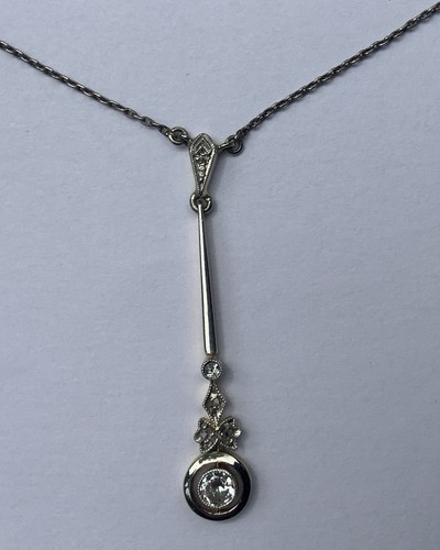 Feines art deco collier 585 - deco,