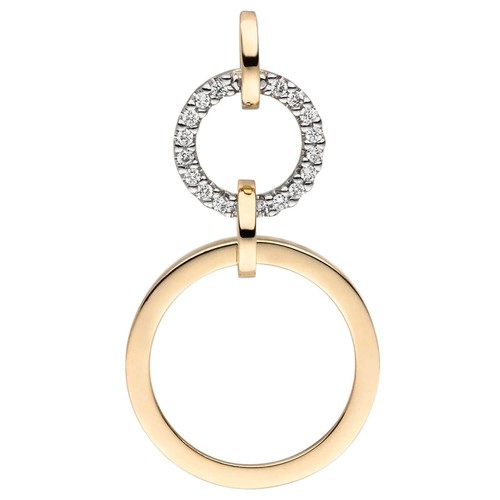 Anhänger kreise aus 585 gold - kreise,
