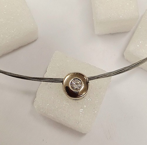 Anhänger aus 14kt - , weißgold
