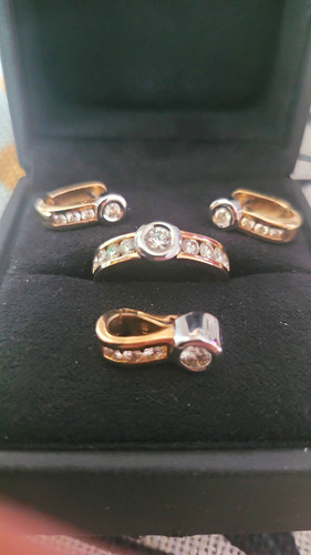 Schmuckset 585er gold mit - schmuckset,