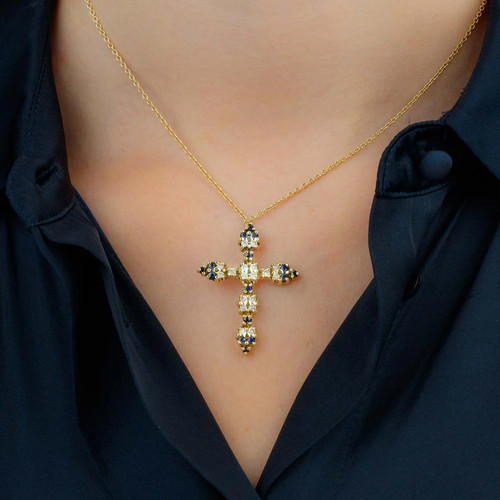 Kreuz anhänger aus 585er - aus,