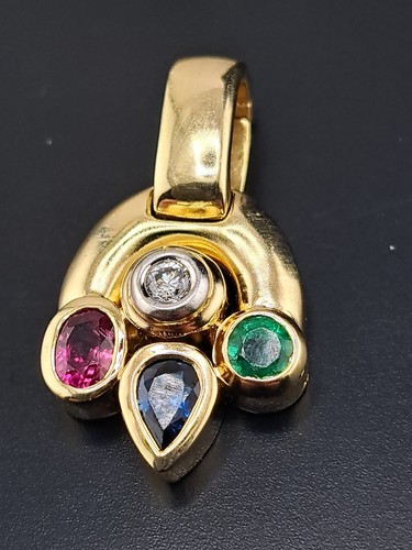 Kettenanhänger gelbgold 585 - kettenanhänger, 585/