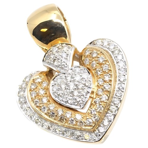 Anhänger herz gold - anhänger, 585
